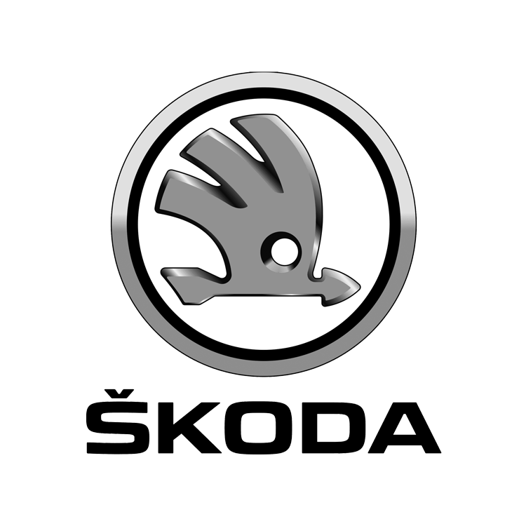 Logo van het automerk Skoda